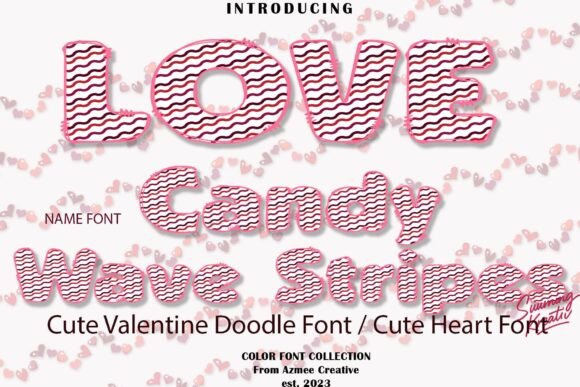 Candy Wave Stripes: A Fun and Cheerful Doodle Font
