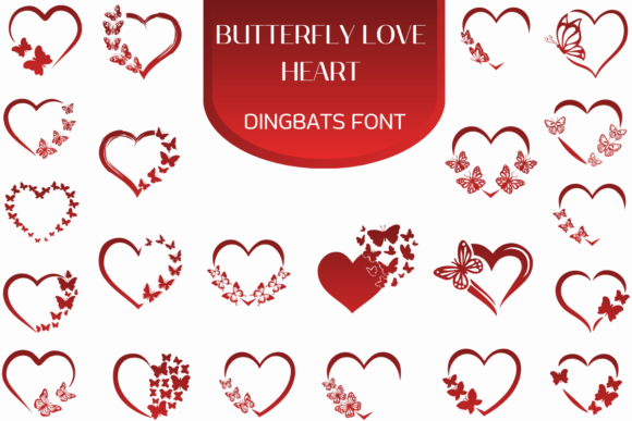 Discover the Charm of Butterfly Love Heart Font