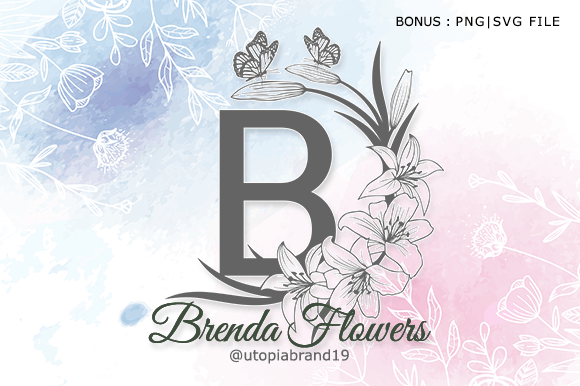 Elevate Your Brand with Brenda Flowers Monogram Font