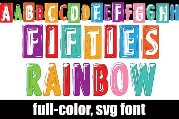 Fifties Rainbow: A Vibrant Font for Creative Marketers