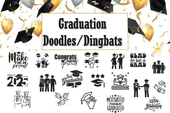 Graduation Doodles: A Unique Dingbats Font for Special Occasions