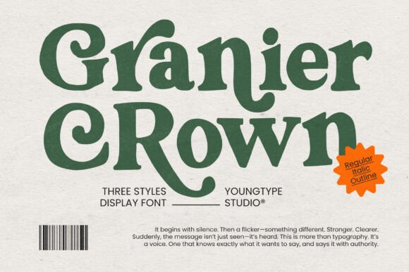 Granier Crown: A Bold and Expressive Font for Editorial Design