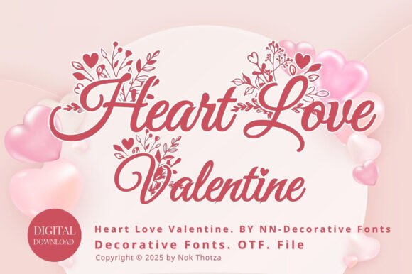 Heart Love Valentine: A Charming Decorative Font for Web Design