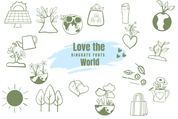 Love the World: A Natural Dingbats Font for Creative Makers