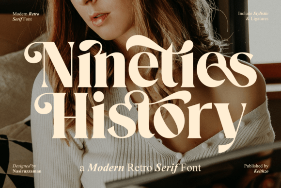 Nineties History Font for Retro Crafts