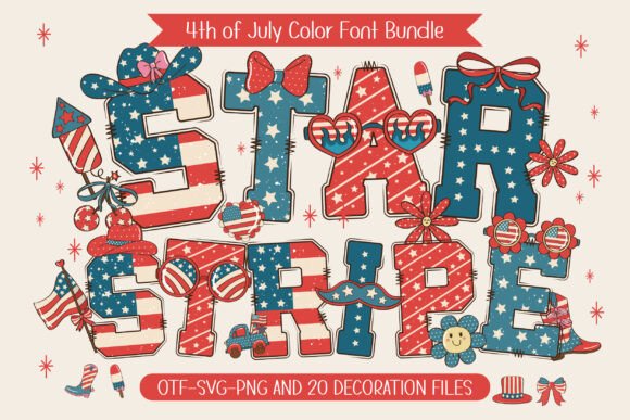 Starstripe: A Festive 4th of July-Themed Font for Editorial Design