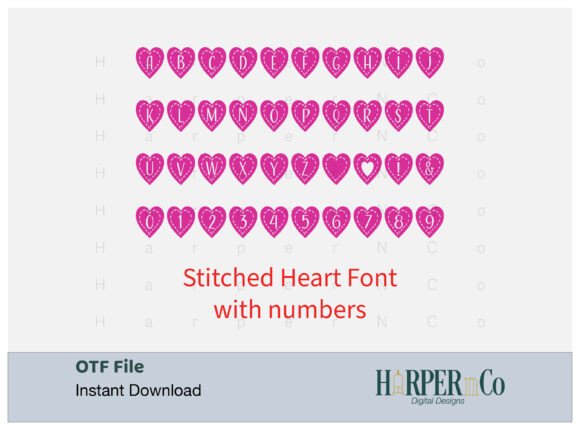 Stitched Heart: A Playful and Charming Font for Your Brand
