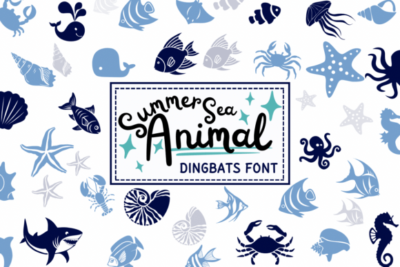 Summer Sea Animal: A Font for Creative Aquatic Designs